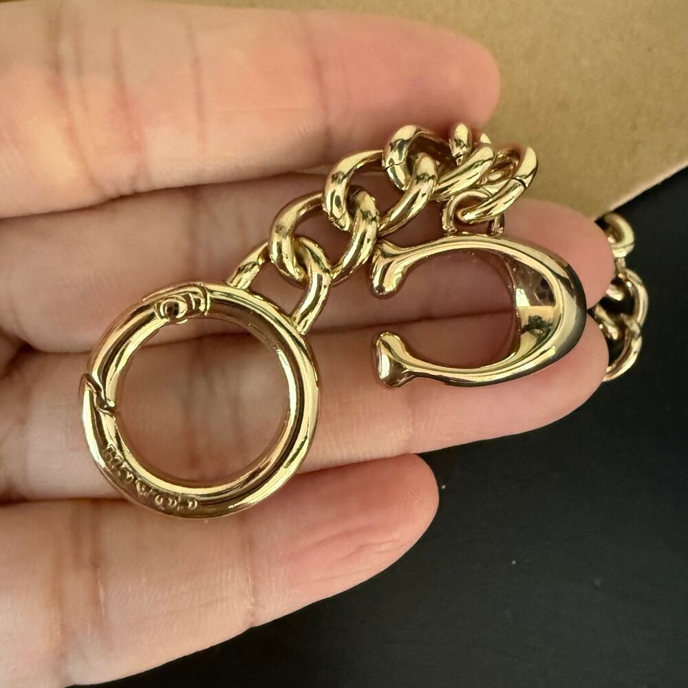 Authentic ‼️Coach Gold Chain Bag Charm Accessory - Picture 4 of 7